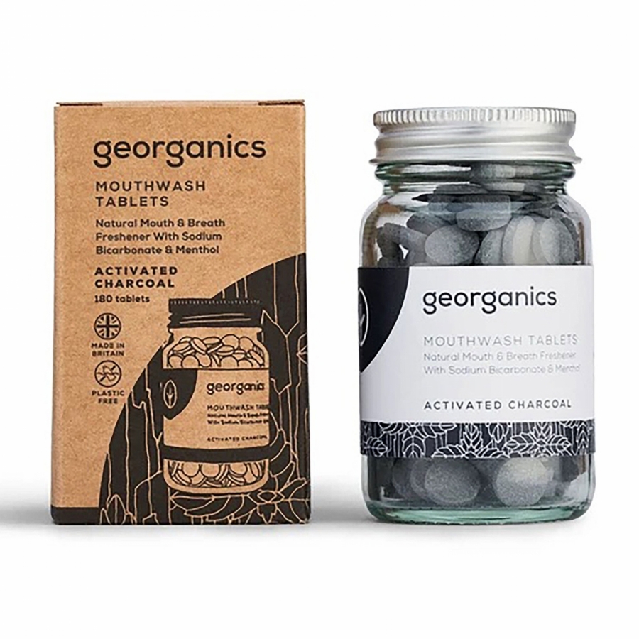 Mouthwash Tablets Activated Charcoal - Bottle - 180 tablets